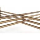 Стол журнальный HALMAR ISMENA черный/золотой, 80/41